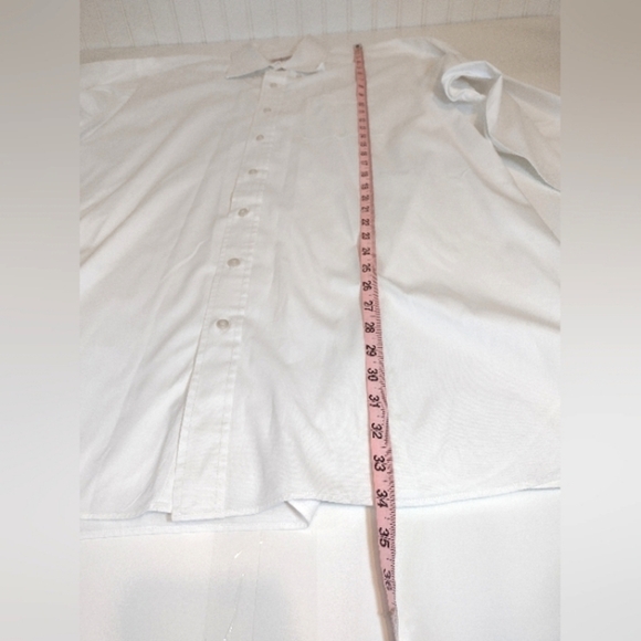 CULWELL & SON Men's White Long Sleeve Dress Shirt  18 - Picture 8 of 13